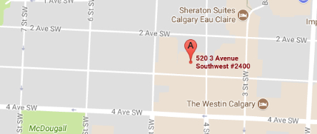 Map of Calgary office